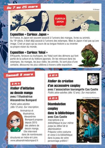 Univers manga - ateliers dessins à la bibliothèque de Saint Pierre des Corps (37)